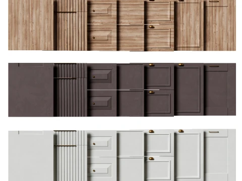 Kitchen Cabinet Fronts Set 2 3D 모델