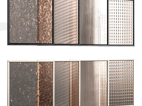 Glass Kitchen Cabinet Fronts Set 3D Model