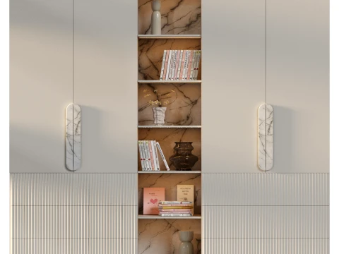 Wardrobe with Book 1 Modèle 3D