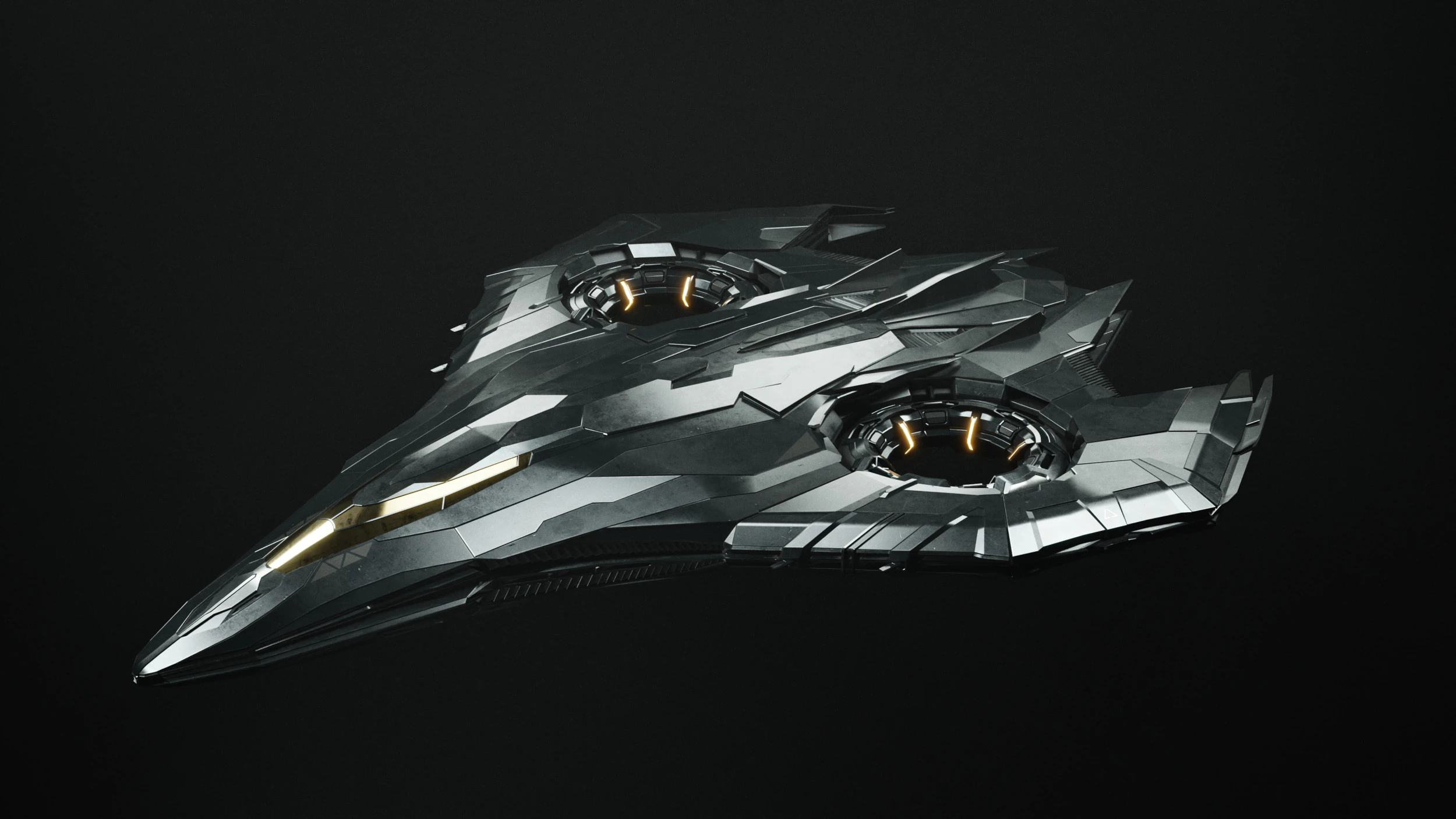 Sci Fi Spaceship 3D Model .c4d .max .obj .3ds .fbx .stl .blend 