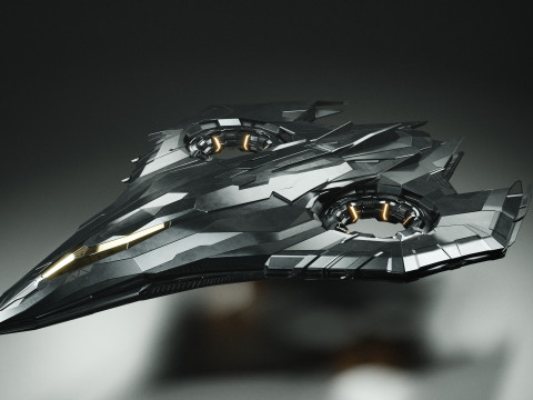 Sci Fi Spaceship Model 3D