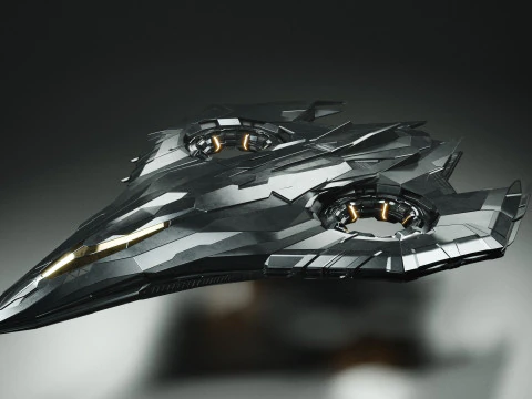 Sci Fi Spaceship 3D Model