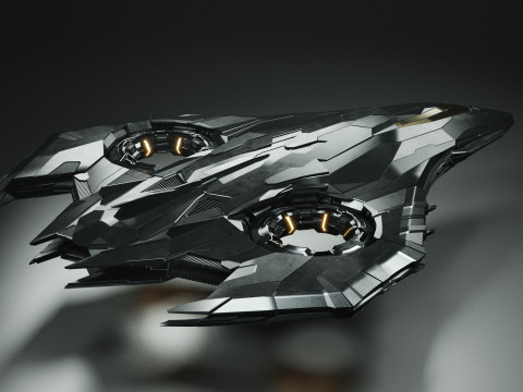 Sci Fi Spaceship Model 3D