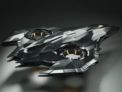 Sci Fi Spaceship 3D Model