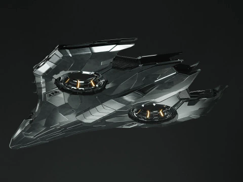 Sci Fi Spaceship 3D Model