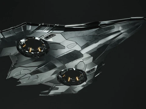 Sci Fi Spaceship 3D Model