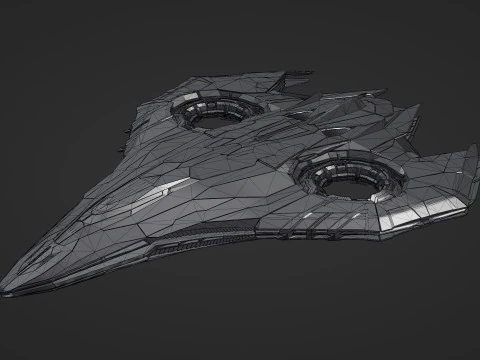 Sci Fi Spaceship 3D Model