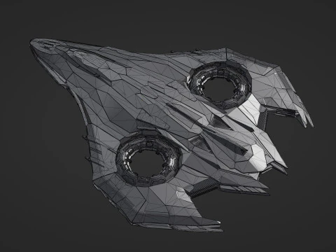 Sci Fi Spaceship 3D Model