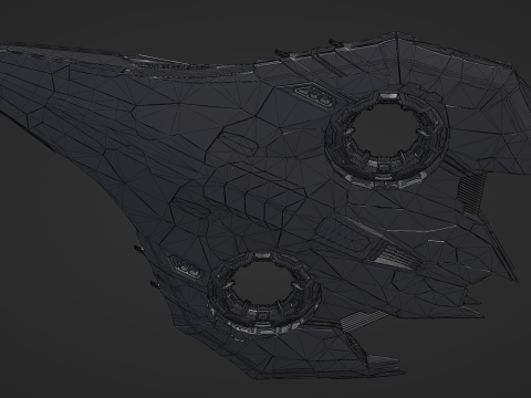 Sci Fi Spaceship Model 3D