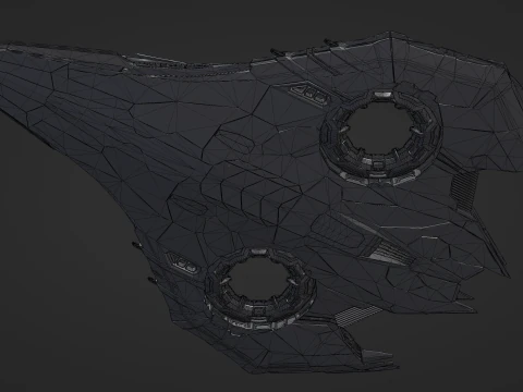 Sci Fi Spaceship 3D Model