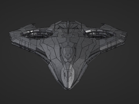 Sci Fi Spaceship Model 3D