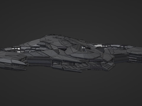 Sci Fi Spaceship Model 3D