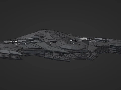 Sci Fi Spaceship 3D Model