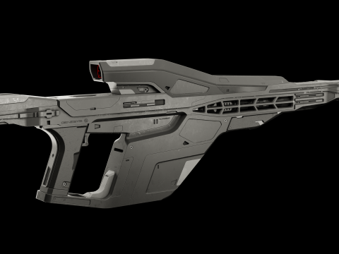 Futurustic sniper rifle Modelo 3D