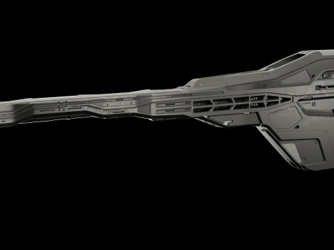 Futurustic sniper rifle 3D-Modell