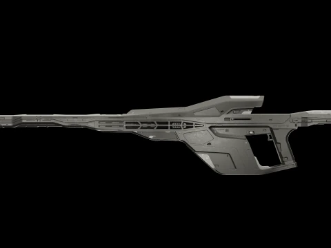 Futurustic sniper rifle 3D Model