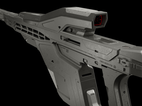 Futurustic sniper rifle 3D-Modell