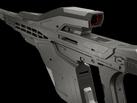 Futurustic sniper rifle 3D Model