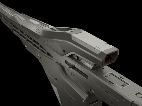 Futurustic sniper rifle 3D-Modell