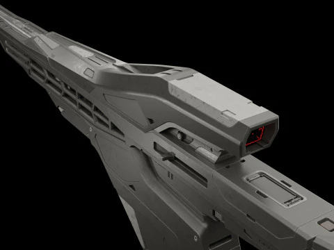 Futurustic sniper rifle 3D Model