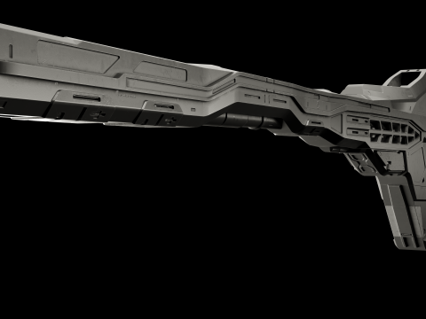 Futurustic sniper rifle 3D-Modell