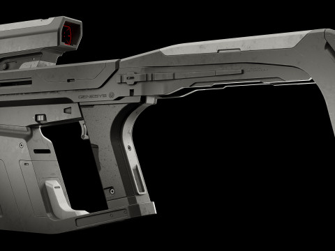 Futurustic sniper rifle 3D-Modell