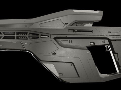 Futurustic sniper rifle 3D-Modell
