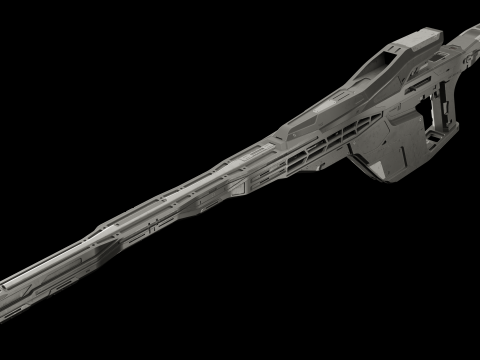 Futurustic sniper rifle 3D-Modell