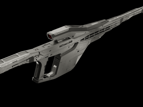 Futurustic sniper rifle 3D-Modell