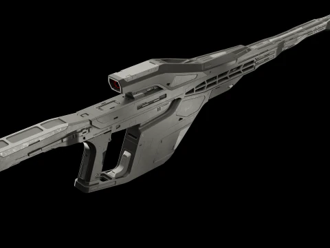 Futurustic sniper rifle 3D Model