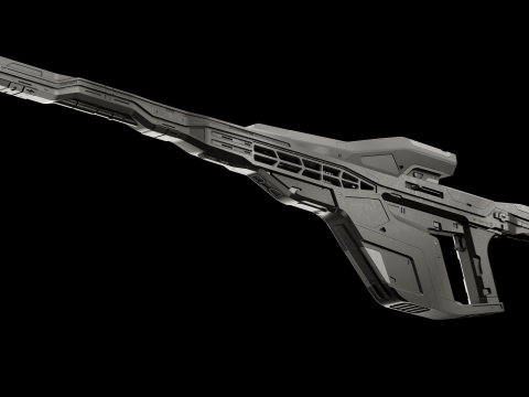 Futurustic sniper rifle 3D-Modell