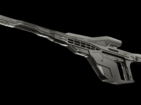Futurustic sniper rifle 3D Model
