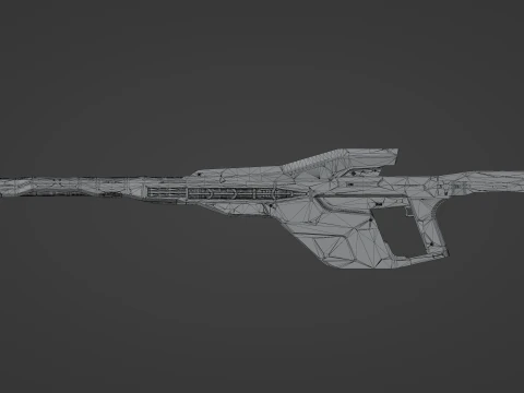 Futurustic sniper rifle 3D Model