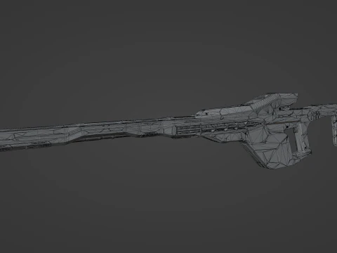 Futurustic sniper rifle 3D Model