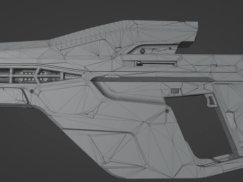 Futurustic sniper rifle 3D Model