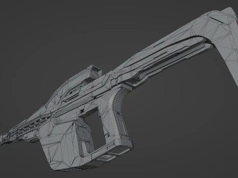 Futurustic sniper rifle 3D Model