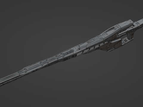 Futurustic sniper rifle 3D-Modell