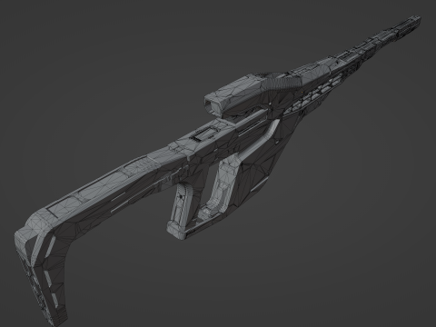 Futurustic sniper rifle 3D-Modell