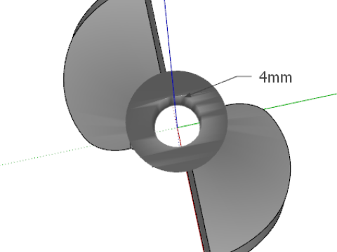 Propeller 24mm RC Modelo de Impressão 3D