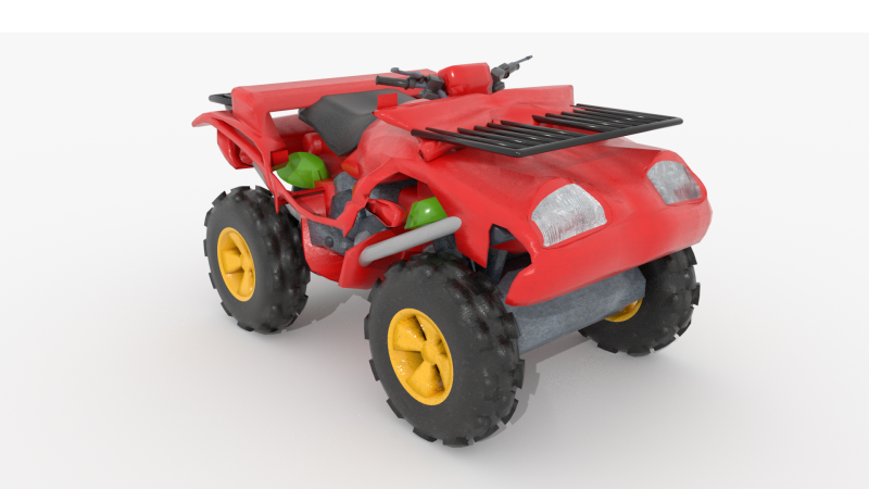 Quad Bike v1 Blend-Obj-Fbx-Dae-Glb 3D Model .c4d .max .obj .3ds .fbx .stl .blend 