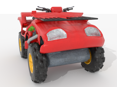 Quad Bike v1 Blend-Obj-Fbx-Dae-Glb 3D Model