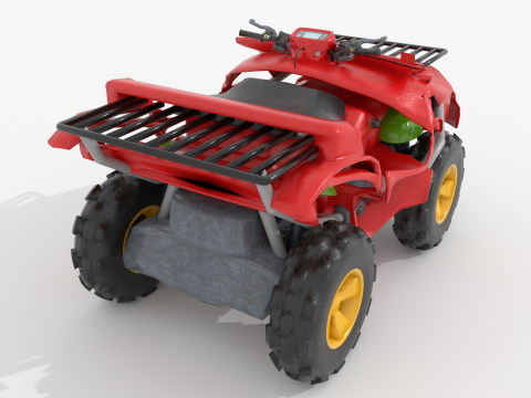 Quad Bike v1 Blend-Obj-Fbx-Dae-Glb 3D Model