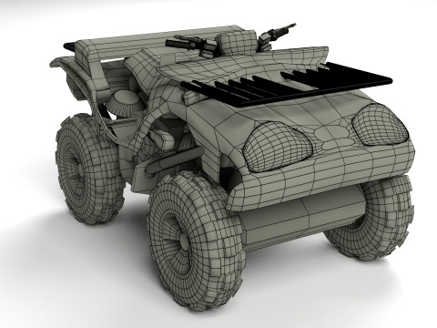Quad Bike v1 Blend-Obj-Fbx-Dae-Glb 3D Model