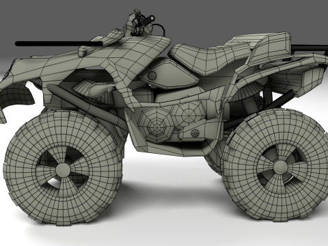 Quad Bike v1 Blend-Obj-Fbx-Dae-Glb 3D Model