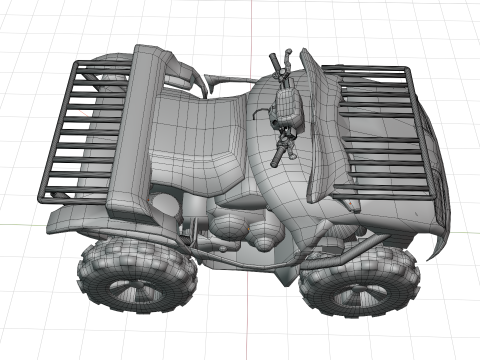 Quad Bike v1 Blend-Obj-Fbx-Dae-Glb 3D Model