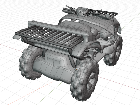 Quad Bike v1 Blend-Obj-Fbx-Dae-Glb 3D Model