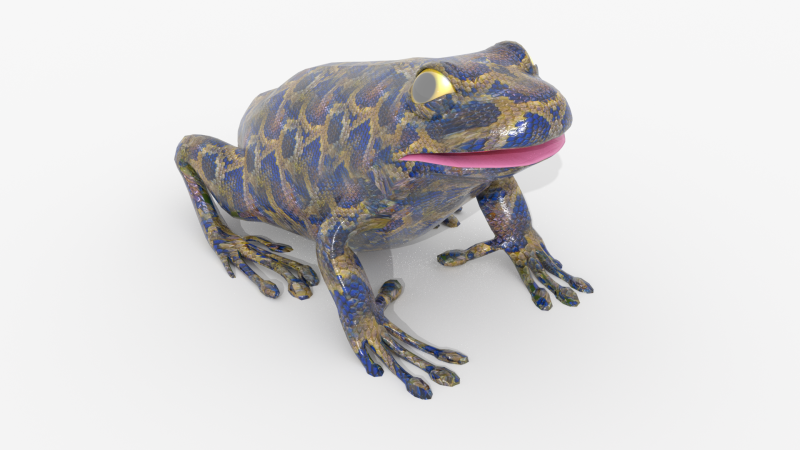 Frog v1 Blend-Obj-Fbx-Dae-Glb 3D Model .c4d .max .obj .3ds .fbx .stl .blend 
