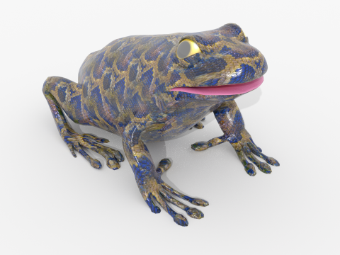 Frog v1 Blend-Obj-Fbx-Dae-Glb 3D Модель