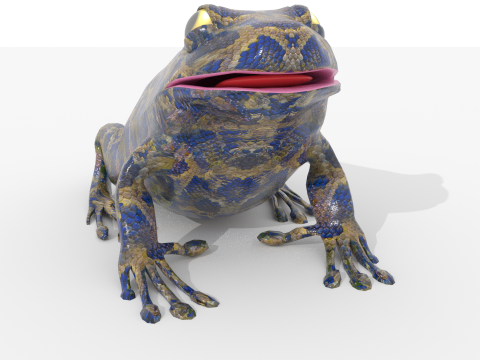 Frog v1 Blend-Obj-Fbx-Dae-Glb 3D Model