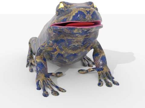 Frog v1 Blend-Obj-Fbx-Dae-Glb 3D Model